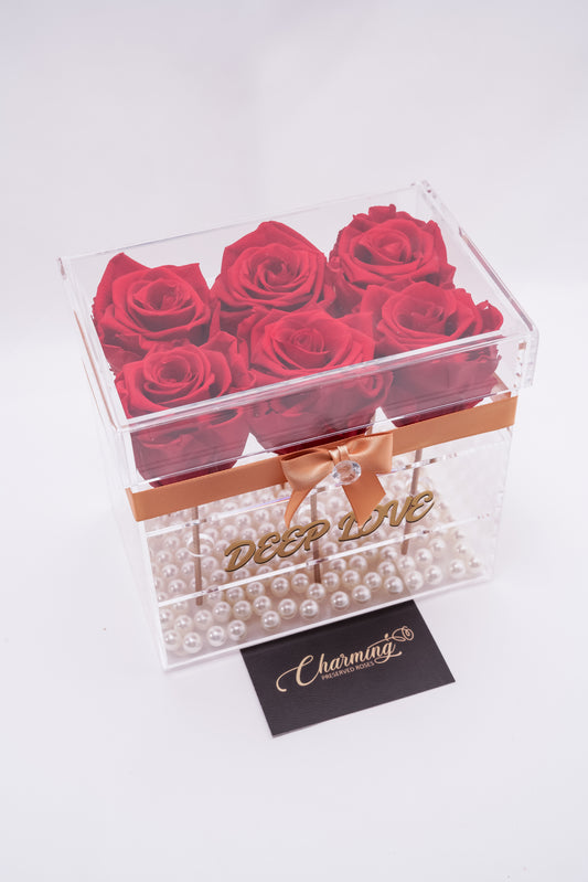 6 Rose Premium box with Stem