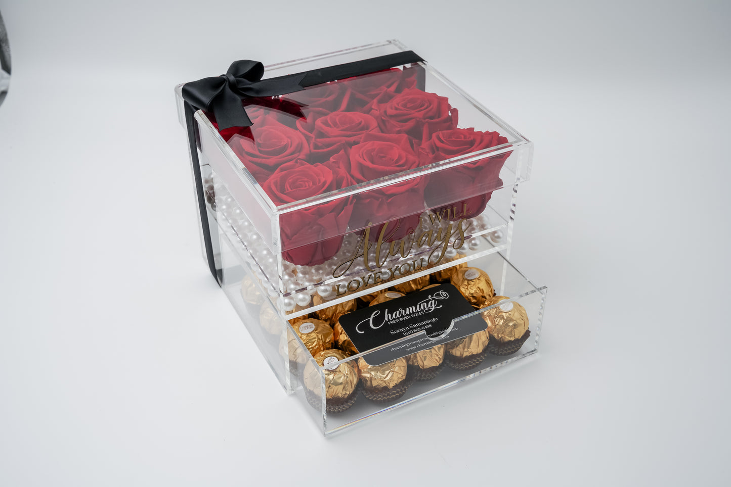 9 Rose Premium box with Drawer