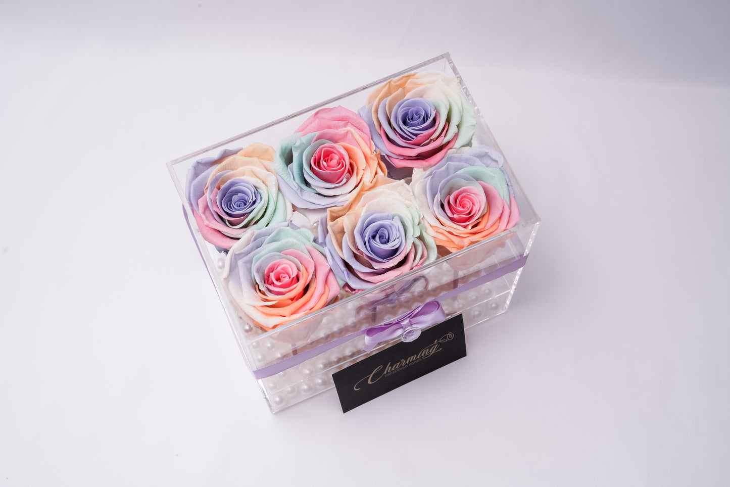 6 Rose Premium box with Stem