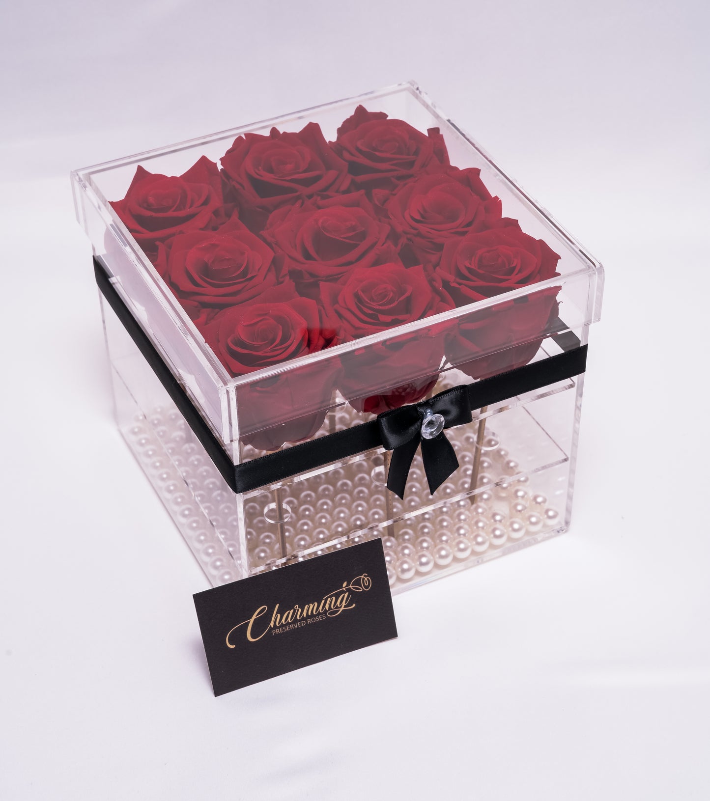 9 Rose Premium box with Stem