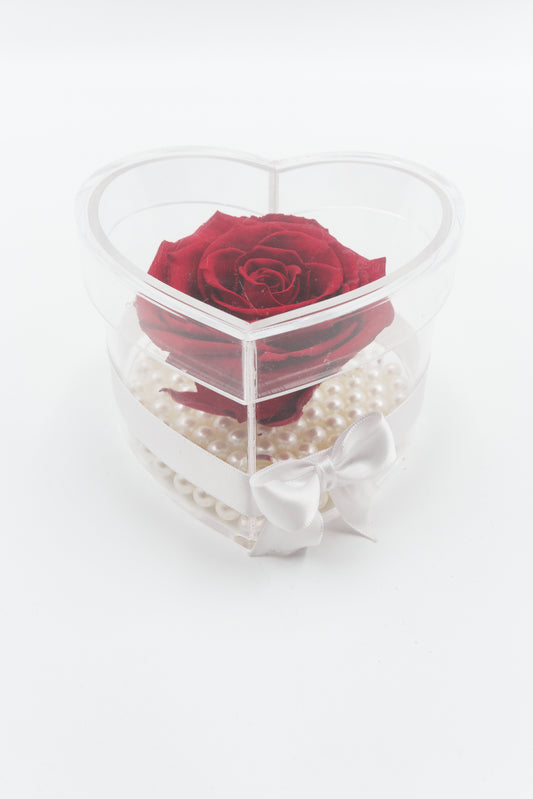 Small heart shaped acrylic box