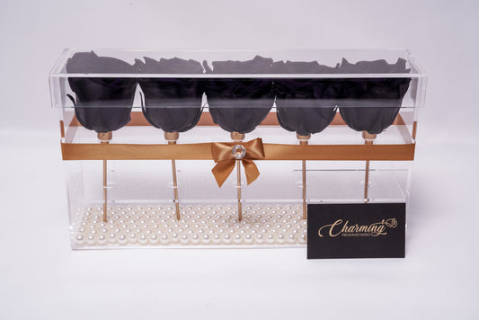 5 Rose Premium box with Stem